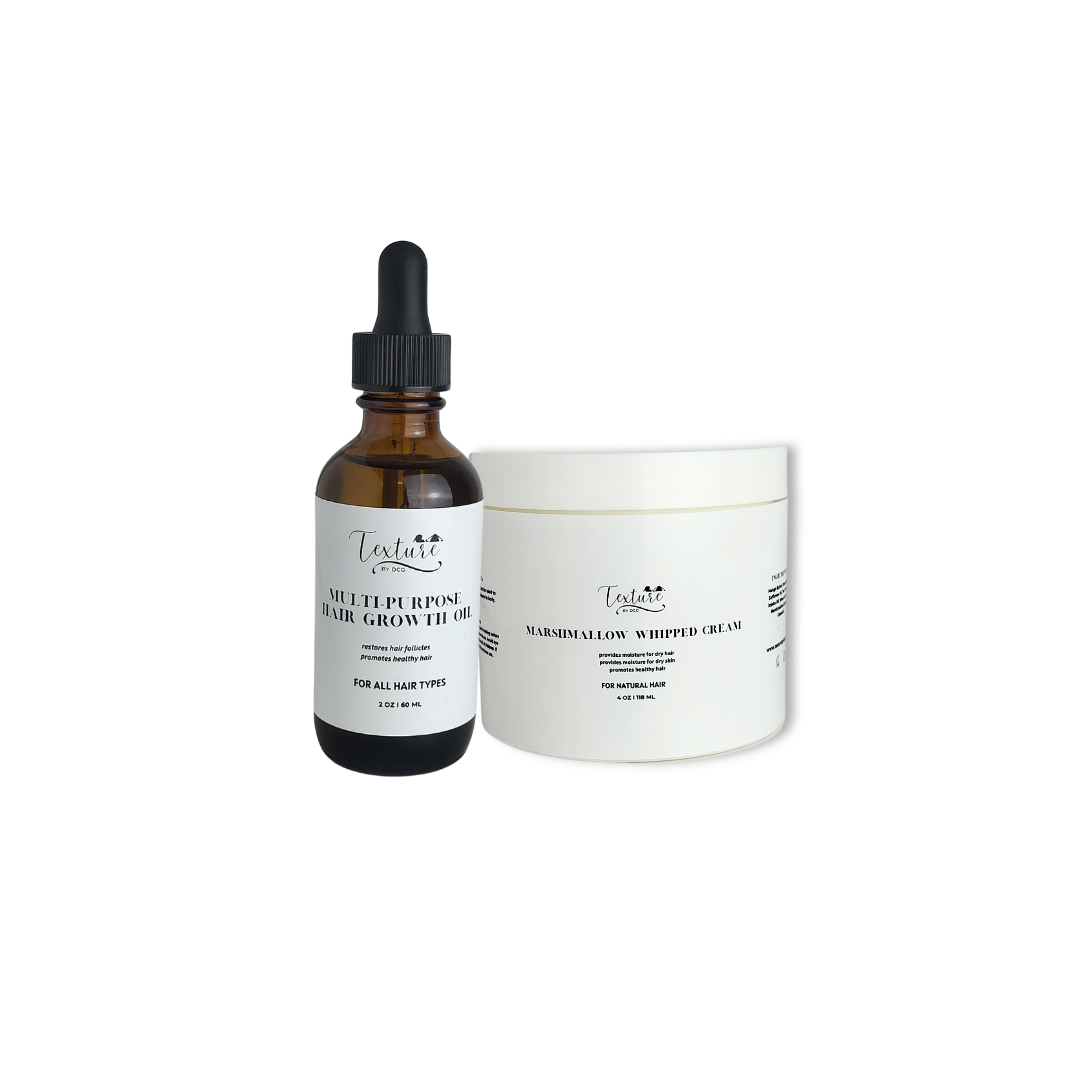 Multi-Purpose Hair Growth Oil & 4oz Marshmallow Whipped Cream